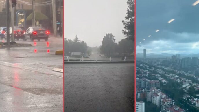 Intense Hail Storm Causes Flooding and Traffic Chaos Across Southern Mexico City